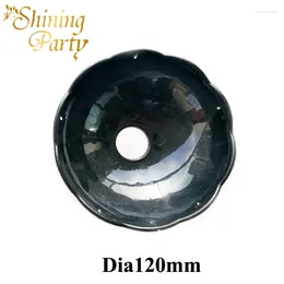 Titulares de vela Dia120mm Color preta Cristal de acrílico Bobeche Free Hold Wedding Party Christmas Home Decoration Lustelier Peças