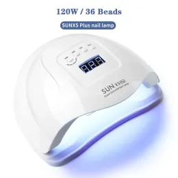 키트 Sun X5 Plus120W 36 BEADS 네일 드라이어 LED UV 램프 모션 감지 매니큐어 페디큐어 살롱 도구로 모든 젤 매니큐어