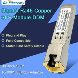 10 GB SFP do RJ45 Moduł transceiver SFP-10G-T 10GBASE-TX RJ45 Copper 30M dla Cisco/Mikrotik/NetGear/TP-Link Fibre Optic