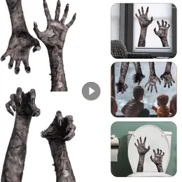 Dekoracja imprezy Halloween Ghost Hand Wall Sticker 3D Straszny horror Wyjmowany samoprzylepny naklejki PCV