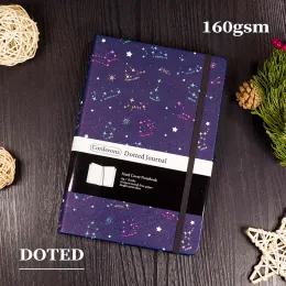 Notepads Zodiac A5 160gsm Bullet Dotted Journal Hard Cover Elastic Band Ultra Thick Paper Planner Notebook