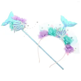 Bandanas Mermaid Accessories Headband Chic Girls Hairband Performance Delicate Fairy Wand Clips