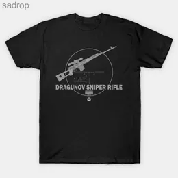 T-shirty męskie Rosyjskie wojsko SVD Dragunov Sniper T-shirt 100% bawełniany O-Neck Summer krótkie rękawe T-shirt Rozmiar S-3XLXW