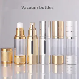 30pcs 15/20/30/50ml Empty Vacuum Bottle Plastic Airless Cosmetic Container Travel Mini Bottles Spray/Lotion Pump Portable 240425