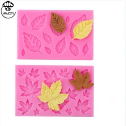 Moldes árvores Maple Leaf Mold Silicone Fondant Bolo Decorating Tools