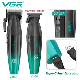 Hårtrimmer VGR Hair Clipper Cordless Professional Electric 9000 RPM Mens V-003 V-906 Q240427
