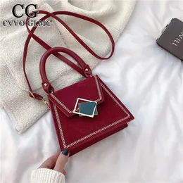 Shoulder Bags Cvvo Glmc Stone Pattern PU Leather Crossbody For Women 2024Luxury Simple Bag Female Small Handbags And Purses