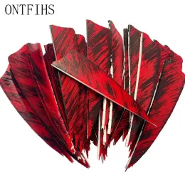 Darts 50Pcs 3Inch Arrow Feathers Shield Cut Fletches Ink Painting Turkey Fletching Archery DIY Accessories Hunting Shooting