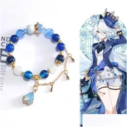 Kedjespel furina de fontaine cosplay uni armband rekvisita smycken pärlor pendelltillbehör julklapp q240401 droppleverans dhvqp