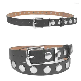 Belts Unisex Teens Women Large Rivet Belt Wear-Resistant For Dress Skirt Decor Dropship