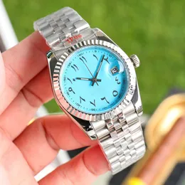 Męskie zegarek designerskie zegarki 40 mm arabska cyfrowa dysk zwyczajny Strap ze stali nierog nieramcyn