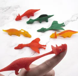 Nuove catapult divertenti muro imbracature per le novità appiccicose scherzose giocattoli di dinosauro morbido spremitura dei giocattoli di dito antistress per bambini 7248839