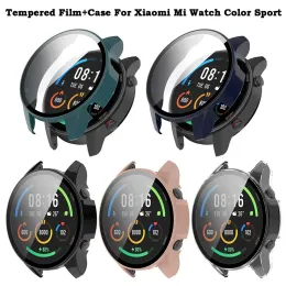 Devices Full PC Protective Case For Xiaomi MI Watch Color Sport Global Version Screen Protector Cases Cover + Plastic Film Clear