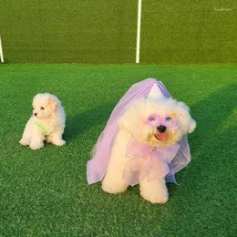 Vestuário para cães véu de casamento véu de aniversário gato colarinho lenço arco de jóias fofas acessórios de cachorro