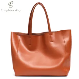 SC Luxury Brand Cow Leather Tote Bags Designer Cowhideハンドバッグ女性ショルダーバッグ