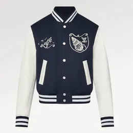 Men Women Navigation baseball jacket 1AFQMO Embroidery exquisite shell pattern Letter man jacket l Vintage Bomber Coats