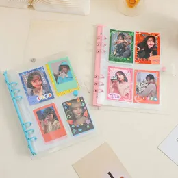 Novo álbum de fotos de 3 polegadas, insere a5 fumante fosco de fotocard em estilo coreano portador de fotocard instax mini álbum solto folhas de folhas kpop ladra