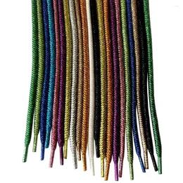 Części butów 5 mm Glitter Shoelaces Metalliczny blask okrągły sznurówki Soling Strings Bling for Sneakers Buty 112-115 cm