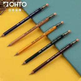 1PC JAPAN SHARP SHARP MINI MECHANICAL PENCIL六角形の木製ペンホルダー学生毎日鉛筆鉛筆0.5mm 240416