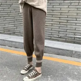 Capris 2023 Neue Herbst- und Winter Koreanische Version von losen Füßen Stricker Bloomer Modenschau dünne Haren Hosen Kleidung für Frauen