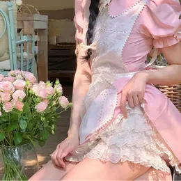 Mulheres de roupas de sono feminino Segurança calça curta Lace floral lolita cueca dupla camada jk bloomers cueca lingerie de barriga feminina de barriga feminina