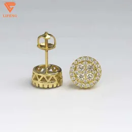 Lifeng Jewelry Custom Moissanite Earrings Luxury Iced Out VVS Moissanite Diamond Stud Earrings EngagementEarrings