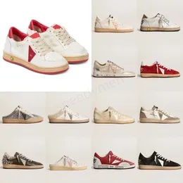 Sapatos de grife antigo Star vintage Sneakers tênis de ouro Sapatos sujos casuais confortáveis baotou chinelos