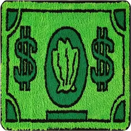 Mattor vikama faux kashmir dollar tecknad fotmatta grön non-halk söt sängmatta vardagsrum matta