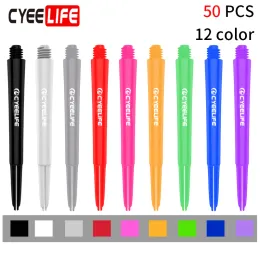 Darts CyeeLife 50Pcs/lot Nylon Dart Shafts 2BA 48mm Screw Thread Plastic Darts Rod Stems Darts Accessories For Standard 2BA Screw Thre