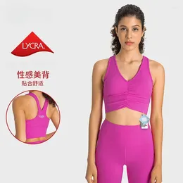 Camicie attive yoga reggiseno sports lycra design antibatterico ad alta resistenza -Top a prova di allenamento a prova di palestra