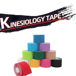 Säkerhet 2023 Ny kinesiologi Tape Athletic Recovery Elastic Tape Knepad Muscle Pain Relief Kne Pads Support för gymmet Fitness Bandage