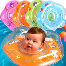 1 PCSベビースイムリングネックチューブリング安全性幼児首のフロートサークルスイミングプール入浴インフレータブルライフボイ