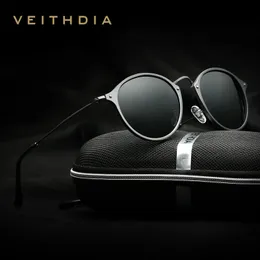 veithdia Menサングラスファッションラウンドユニセックスサングラスグラス偏光鏡のスポーツ女性用男性アイウェアを運転する6358 240323