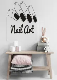 Adesivi a parete Design Design Decal Art Segno di Nail Art Finestra Nails Decoration Artist Murales Personalizza Logowallwall9253982