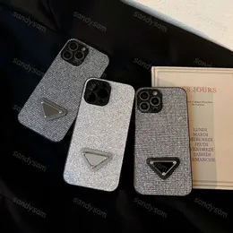 Phone Case Luxus Glitter iPhone Hüllen für iPhone 15 15 plus 14 Pro Max 13 12 11 Designer Bling Strass Diamond Crystal Dreieck P Frauen Decken Cyd24042605