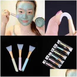 Bath Tools Accessories Sm002 Soft Sile Face Mask Brush Beauty Tool Facial Mud Applicator Hairless Body Lotion And Butter Drop Delivery Otxme