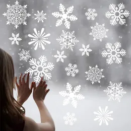1 Sheet Merry Christmas Decoration for Home Snowflake Window Sticker Wall Stickers Kids Room Decals Year 2024 240418