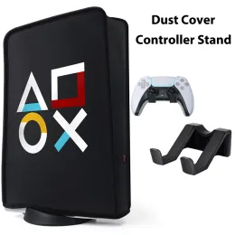 Players Dustproof Antiscratch Cover for PS5 Console Digital Disc Edition Wall Mount Stand Holder for Controller Gamepads Fast Shipping