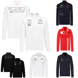 F1 Racing T-shirt New Formula 1 Driver Long-sleeved Polo Shirts T-shirts Tops Team Lapel Quick Dry Casual Men's Shirt Sports Jersey