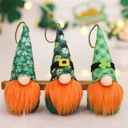 Dekorative Figuren St. Patrick's Day Gnome Doll Schwedische Elf -Zwerg -Ornamente Set handgefertigtes gesichtsloses Geschenk Realistischer detaillierter Anhänger Innenräume