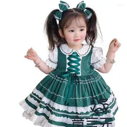 Девушка одевается летнее детское платье лолиты сладкое испанское пунта