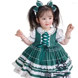 Girl Dresses Summer Children's Lolita Abito Sweet spagnolo Punta Princess Flower College Abiti