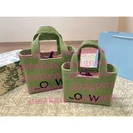 Tote Bag Designer Grass Summer Straw Bag Beach Holiday Tote Bags Designer Women Basket Bags Shopping Vacation Handbag Beach Bag Purse 30cm 24cm