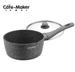 Cate Maker Marble Stone NonStick Sauce Milk Pan With Pot Cover 2012238209036
