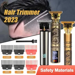 Hair Trimmer FivePears Professional Hair Clipper 0mm T9 Retro Beard Trimmer Shaver Mens/Barbers Q240427