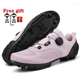 Dance Shoes Women Cycling Mtb Cleat Mountain Bike Flat Pedal Shoe Breathable Light Racing Speed Bicycle Footwear Size 36-41