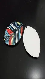 fedex sublimation blank Earrings Doublesided sublimation earring leaves shape eardrop with DIY earring the gift7411061