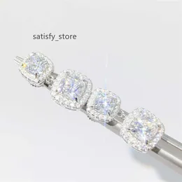 hot sale statement design 925 sterling silver cushion cut lab diamond moissanite earings women luxury