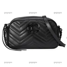 Marmont Designer Bag Tote Bag Pochette Handväska Kvinnor läder Crossbody Bag Högkvalitativ axelband Guldkedja Enkel axelväska Fashionabla 3-storlek plånbok