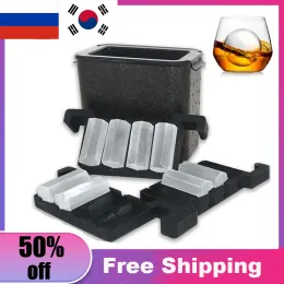 Tools EcoFriendly Ice Ball Maker Ice Ball Press Spherical Whiskey Tray Mould BubbleFree Ice Cylinder Maker Cylinder Ice Box Mold